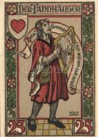 Német Birodalom / Weimari Köztársaság / Eisenach 1922. 25Pf (2x) + 50Pf (2x) + 75Pf (2x)  6 klf db, ...