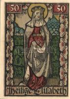 Német Birodalom / Weimari Köztársaság / Eisenach 1922. 25Pf (2x) + 50Pf (2x) + 75Pf (2x)  6 klf db, ...