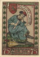 Német Birodalom / Weimari Köztársaság / Eisenach 1922. 25Pf (2x) + 50Pf (2x) + 75Pf (2x)  6 klf db, ...