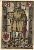 Német Birodalom / Weimari Köztársaság / Eisenach 1922. 25Pf (2x) + 50Pf (2x) + 75Pf (2x)  6 klf db, ...