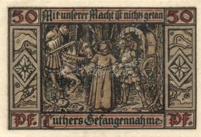 Német Birodalom / Weimari Köztársaság / Eisenach 1921. 50Pf (6x) 6 klf db, teljes sor T:I