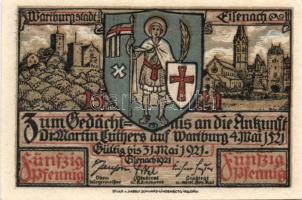 Német Birodalom / Weimari Köztársaság / Eisenach 1921. 50Pf (6x) 6 klf db, teljes sor T:I