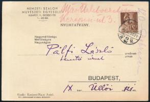 1943 Meghívó a Képzőművészek Új Társasága (KUT) Nemzeti Szalonbeli kiállítására, Frank Frigyes (1890...