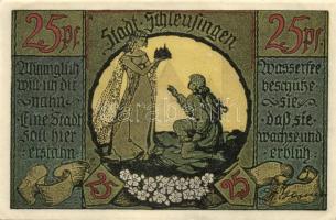 Német Birodalom / Weimari Köztársaság / Schleusingen DN 20Pf + 25Pf + 50Pf (2x) 4 klf db, teljes sor...