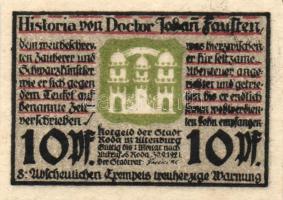 Német Birodalom / Weimari Köztársaság / Roda 1921. 10Pf + 25Pf + 50Pf (6x) 8 klf db, teljes sor T:I