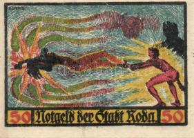 Német Birodalom / Weimari Köztársaság / Roda 1921. 10Pf + 25Pf + 50Pf (6x) 8 klf db, teljes sor T:I