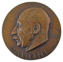 Musti Viktor (1917-1943) 1940. Paulini Béla / 1930-1940 kétoldalas bronz emlékérem (65mm) T:XF patina, peremen hat óránál félig fúrt lyukak