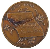 Musti Viktor (1917-1943) 1940. "Paulini Béla / 1930-1940" kétoldalas bronz emlékérem (65mm...