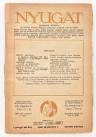 1926 A Nyugat XIX. évf. 5. szám. A tartalomból: Feszty Árpádné: A Jókai-ház állatvilága, Ignotus Pál...