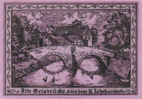 Német Birodalom / Weimari Köztársaság / Oppurg 1921. 25Pf + 50Pf (2x) + 75Pf 4 klf db, teljes sor T:...