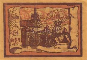 Német Birodalom / Weimari Köztársaság / Oppurg 1921. 25Pf + 50Pf (2x) + 75Pf 4 klf db, teljes sor T:...