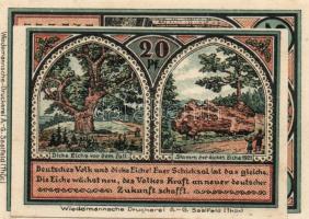 Német Birodalom / Weimari Köztársaság / Roda 1921. 20Pf + 25Pf + 50Pf (2x) 4 klf db, teljes sor T:I