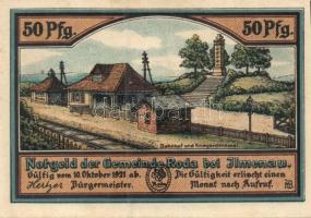 Német Birodalom / Weimari Köztársaság / Roda 1921. 20Pf + 25Pf + 50Pf (2x) 4 klf db, teljes sor T:I