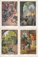 Grimm mesék - 7 db régi képeslap / Brothers Grimm - 7 pre-1945 unused postcards