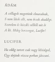 Kass János tizenöt rézkarca az Ember tragédiájához. (Előszó: Juhász Ferenc.) Bp., 1967, Magyar Helik...
