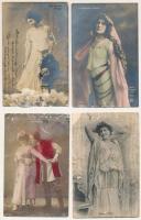 8 db RÉGI képeslap vegyes minőségben: színésznők / 8 pre-1945 postcards in mixed quality: actresses