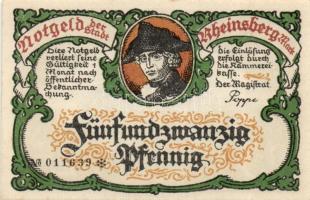 Német Birodalom / Weimari Köztársaság / Rheinsberg DN 25Pf (4x) + 50Pf (4x) + 75Pf (4x) 12 klf db, t...