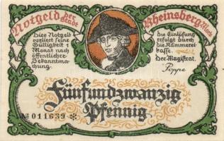 Német Birodalom / Weimari Köztársaság / Rheinsberg DN 25Pf (4x) + 50Pf (4x) + 75Pf (4x) 12 klf db, t...