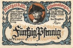 Német Birodalom / Weimari Köztársaság / Rheinsberg DN 25Pf (4x) + 50Pf (4x) + 75Pf (4x) 12 klf db, t...