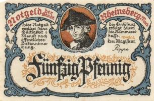 Német Birodalom / Weimari Köztársaság / Rheinsberg DN 25Pf (4x) + 50Pf (4x) + 75Pf (4x) 12 klf db, t...