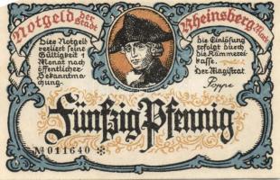 Német Birodalom / Weimari Köztársaság / Rheinsberg DN 25Pf (4x) + 50Pf (4x) + 75Pf (4x) 12 klf db, t...