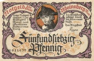 Német Birodalom / Weimari Köztársaság / Rheinsberg DN 25Pf (4x) + 50Pf (4x) + 75Pf (4x) 12 klf db, t...