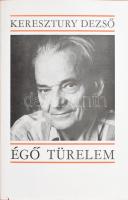 Keresztury Dezső: Égő türelem. Bp.,1975, Magvető. Kiadói egészvászon-kötésben, papír védőborítóval. Dedikált példány!