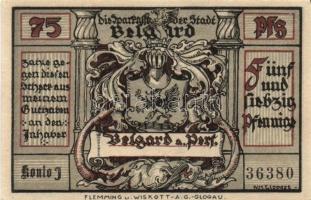 Német Birodalom / Weimari Köztársaság / Belgard DN 25Pf + 50Pf + 75Pf + 1M + 2M 5 klf db, teljes sor...