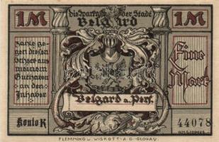 Német Birodalom / Weimari Köztársaság / Belgard DN 25Pf + 50Pf + 75Pf + 1M + 2M 5 klf db, teljes sor...