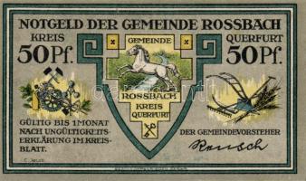 Német Birodalom / Weimari Köztársaság / Rossbach DN 50Pf (6x) 6 klf db, teljes sor T:I