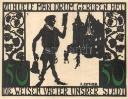 Német Birodalom / Weimari Köztársaság / Kitzingen 1921. 50Pf (6x) teljes sor T:I