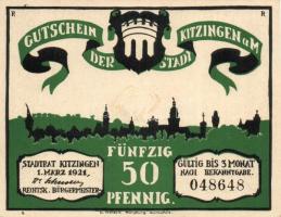 Német Birodalom / Weimari Köztársaság / Kitzingen 1921. 50Pf (6x) teljes sor T:I