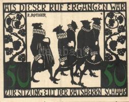 Német Birodalom / Weimari Köztársaság / Kitzingen 1921. 50Pf (6x) teljes sor T:I