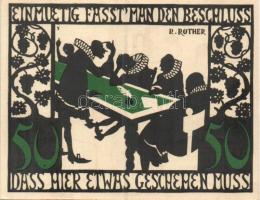 Német Birodalom / Weimari Köztársaság / Kitzingen 1921. 50Pf (6x) teljes sor T:I