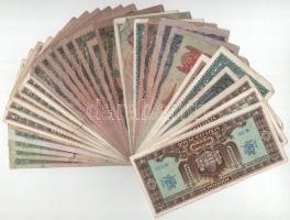 Vegyes 32db-os pengő-forint bankjegy tétel T:F,VG