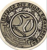 Német Birodalom / Weimari Köztársaság / Echartsberga 1921. 50Pf (3x) + 75Pf (3x) 6 klf db, teljes so...