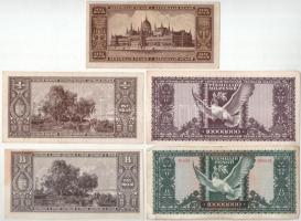 1945. 10.000.000P + 1946. 100.000.000P + 1.000.000MP + 10.000.000MP + 1.000.000BP T:XF-VG