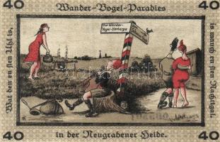 Német Birodalom / Weimari Köztársaság / Neugraben-Hausbruch 1921. 40Pf + 60Pf + 75Pf + 1M 4 klf db, ...