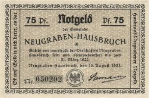 Német Birodalom / Weimari Köztársaság / Neugraben-Hausbruch 1921. 40Pf + 60Pf + 75Pf + 1M 4 klf db, ...