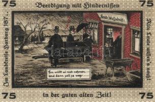 Német Birodalom / Weimari Köztársaság / Neugraben-Hausbruch 1921. 40Pf + 60Pf + 75Pf + 1M 4 klf db, ...