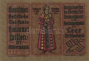 Német Birodalom / Weimari Köztársaság / Leer 1921. 25Pf + 50Pf (2x) + 75Pf (2x) + 100Pf 6 klf db, te...