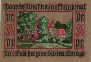 Német Birodalom / Weimari Köztársaság / Leer 1921. 25Pf + 50Pf (2x) + 75Pf (2x) + 100Pf 6 klf db, te...