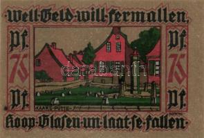 Német Birodalom / Weimari Köztársaság / Leer 1921. 25Pf + 50Pf (2x) + 75Pf (2x) + 100Pf 6 klf db, te...