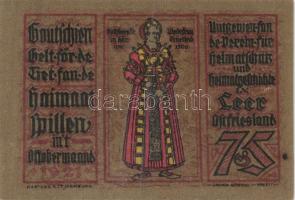 Német Birodalom / Weimari Köztársaság / Leer 1921. 25Pf + 50Pf (2x) + 75Pf (2x) + 100Pf 6 klf db, te...