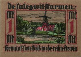Német Birodalom / Weimari Köztársaság / Leer 1921. 25Pf + 50Pf (2x) + 75Pf (2x) + 100Pf 6 klf db, te...