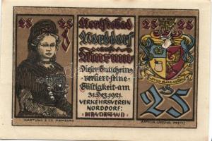 Német Birodalom / Weimari Köztársaság / Norddorf 1921. 25Pf + 50Pf + 75Pf + 1M 4 klf db, teljes sor T:I