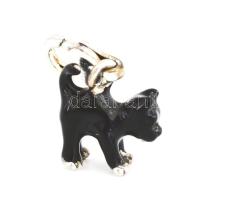 Ezüst(Ag) cica charm, jelzett, bruttó: 1,5 g