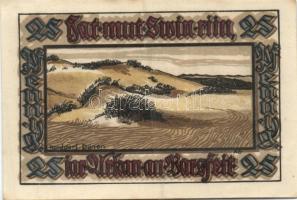 Német Birodalom / Weimari Köztársaság / Norddorf 1921. 25Pf + 50Pf + 75Pf + 1M 4 klf db, teljes sor ...