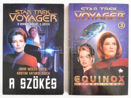 Star Trek Voyager sorozat 2 kötete: Diane Carey: Equinox.; Dean Wesley Smith - Kristine Kathryn Rusch: A szökés. (Szeged, 2002-2012), Szukits. Kiadói papírkötés.