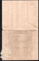 1913 Bp., gróf Zichy János (1868-1944) vallás- és közoktatásügyi miniszter autográf aláírása kinevez...